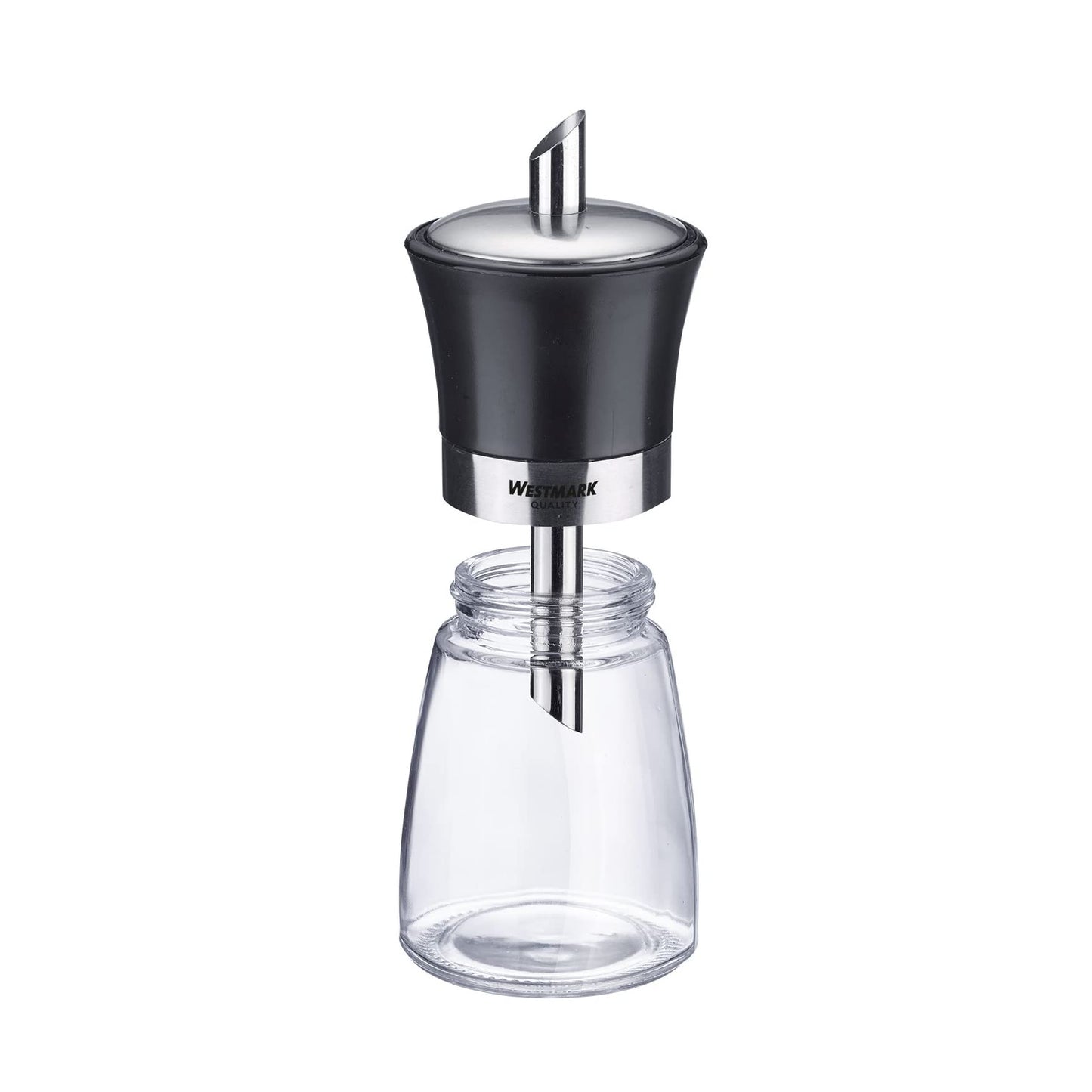 Westmark glass sugar dispenser (190ml): stainless steel (black-silver)
