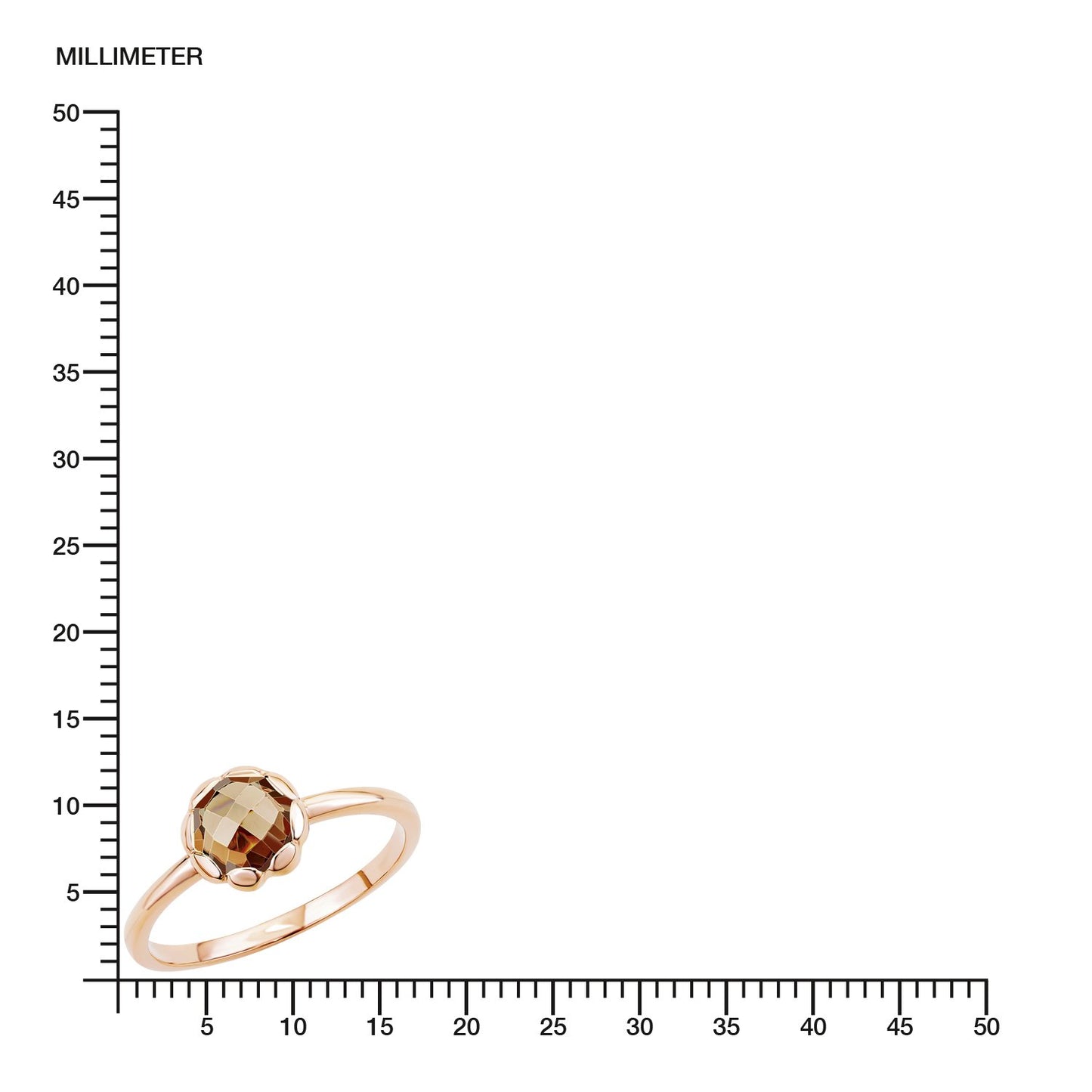 s.Oliver 925 Silber Damen-Ring - teilvergoldet mit Zirkonia (Braun Rundschliff)