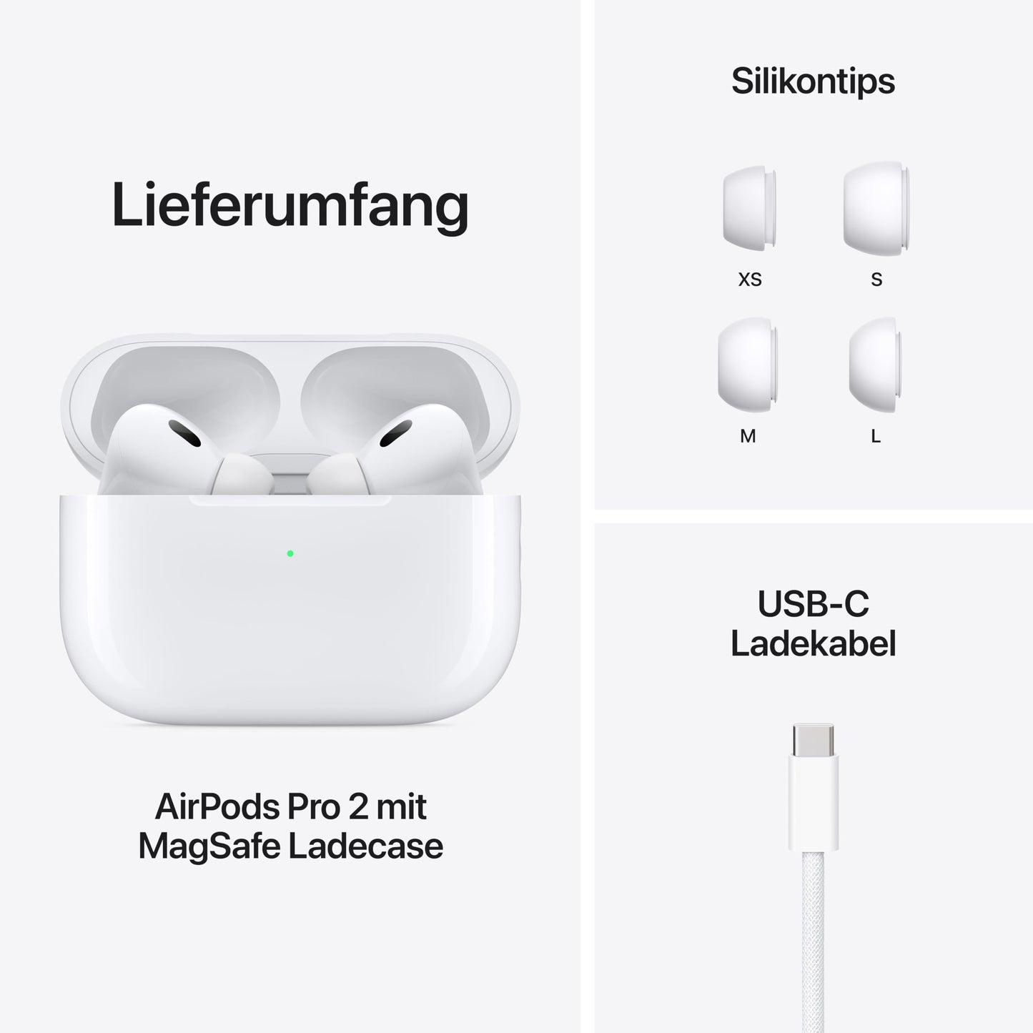 Apple AirPods Pro 2 Wireless In-Ear Headphones, Bluetooth Headphones, Active Noise Cancellation, Hearing Aid Function