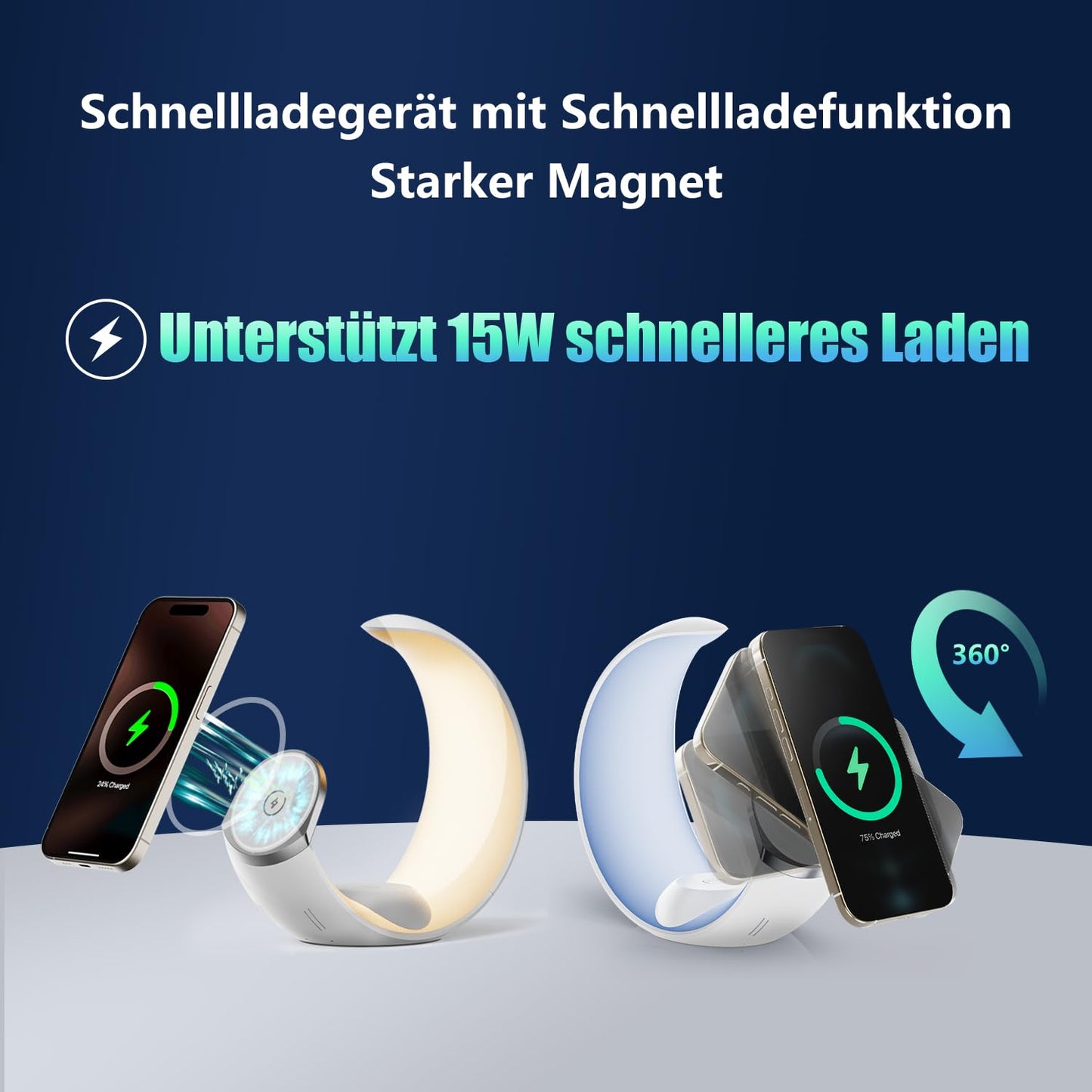 3-in-1 charging station with RGB light for iPhone, Watch & AirPods