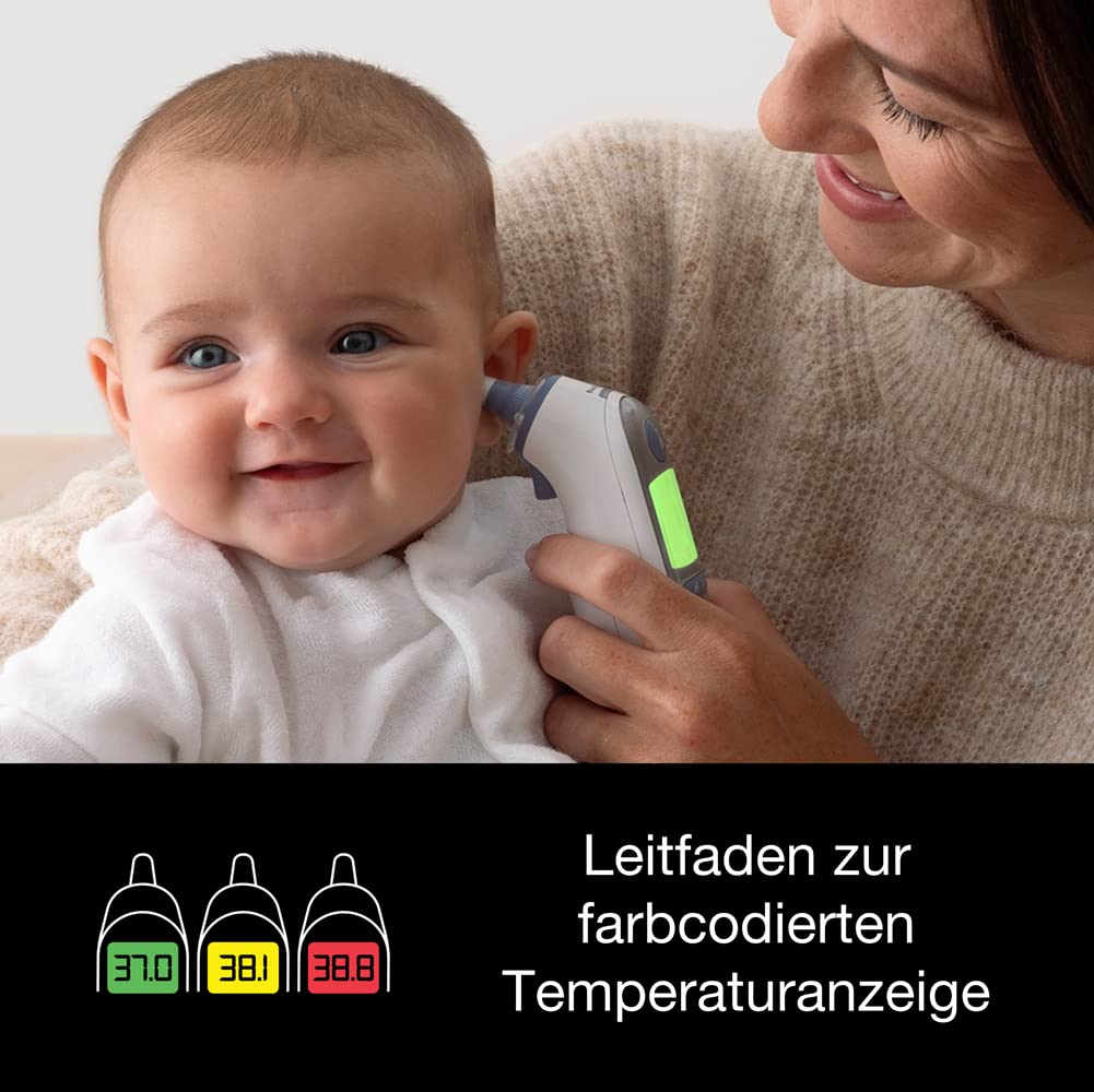 Braun ThermoScan-7 ear thermometer with Age Precision & ExacTemp including 21 hygiene caps