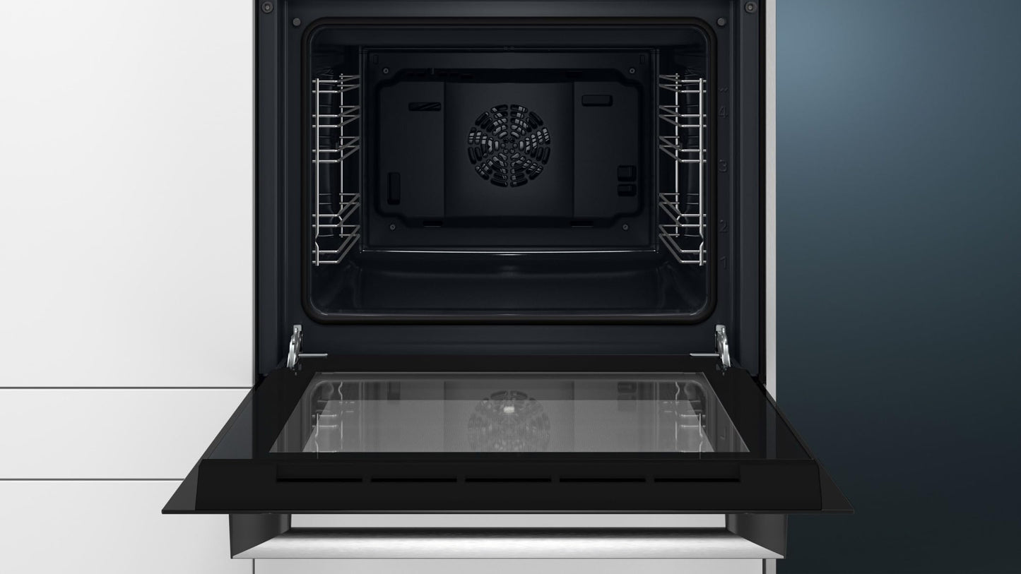 Siemens (HB113FBS1) iQ100 built-in oven, 60 x 60 cm | 3D hot air, LED display