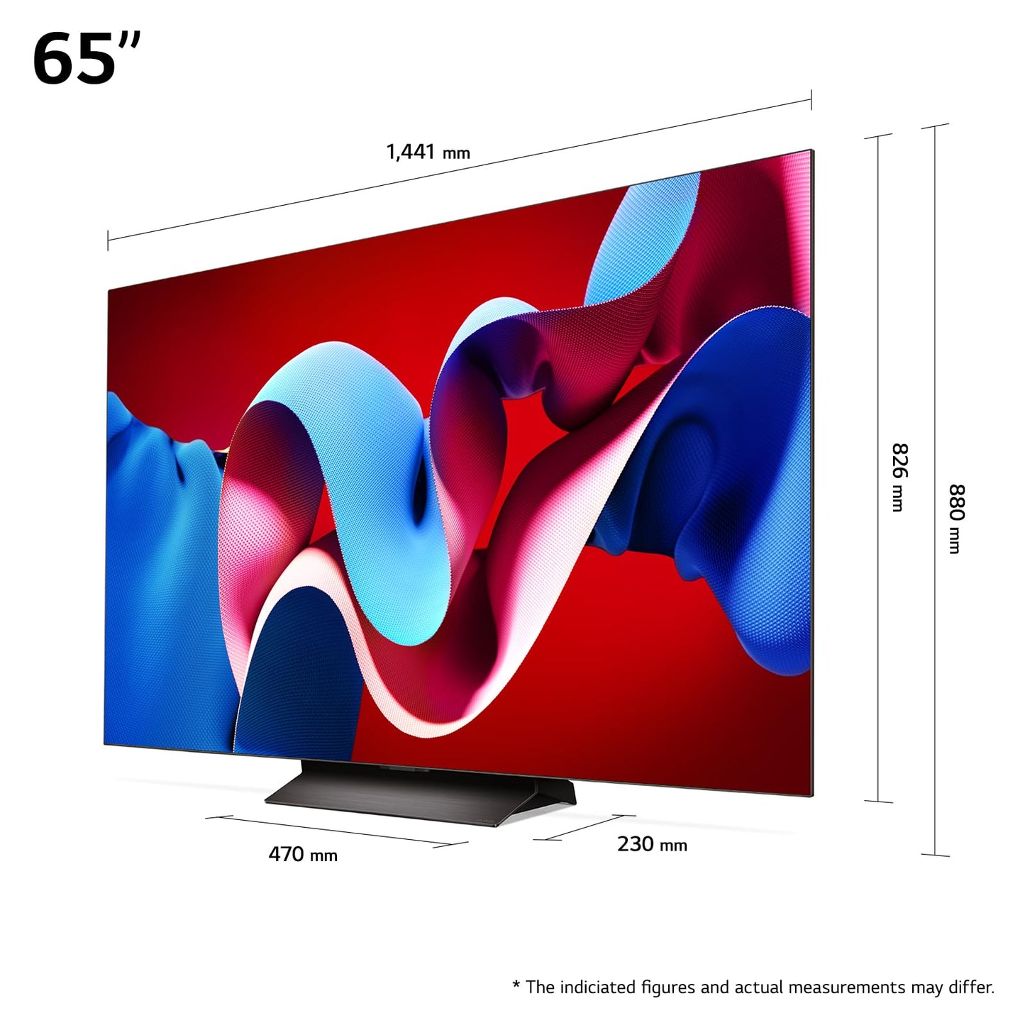LG 'OLED evo' TV (65 inches - 165 cm): α9 Gen7 4K AI Processor | OLED65C47LA