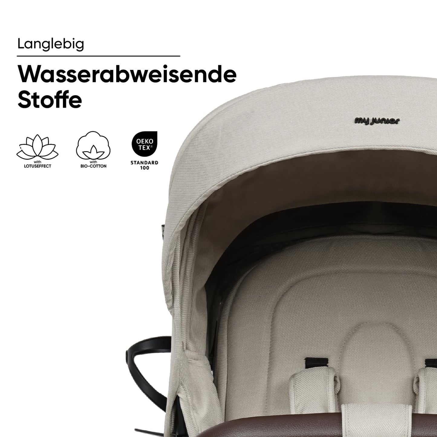 my junior® PLIA² | large comfort buggy with air-chamber tires including cup holder and carrying strap