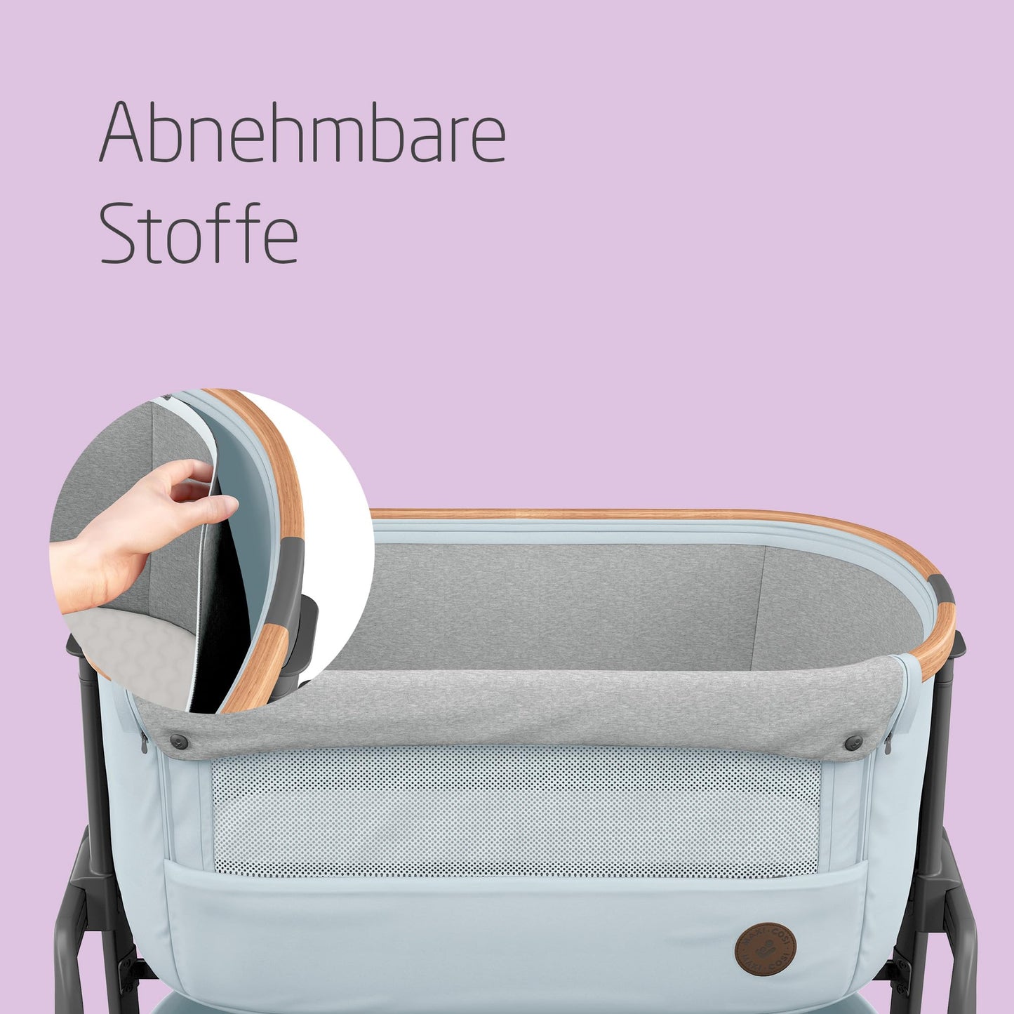 Maxi-Cosi Iora Baby Cot: Foldable Co-Sleeper, 0-6 months, max. 9 kg, 4 inclination and 5 height levels