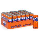 FANTA Orange: Fruity lemonade with classic orange flavor (24 x 330ml)