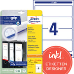 AVERY Zweckform (L4761-25) Binder Spine Labels (61x192mm) with Ultragrip: Self-adhesive, 30 Sheets