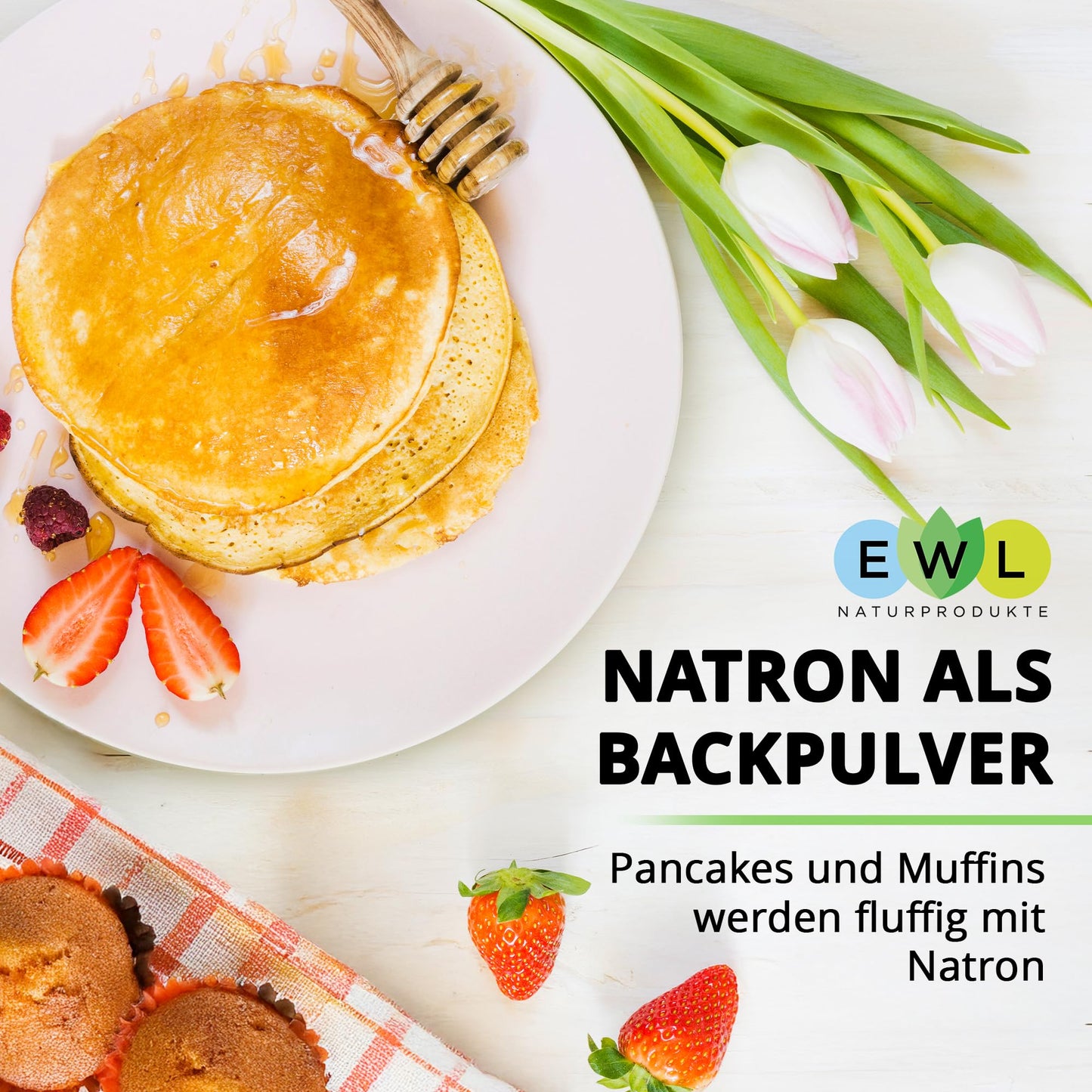 NATRON Backpulver (5kg) aus deutscher Herstellung u. Abfüllung: Wiederverschließbarer Eimer