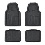 Amazon Basics All-Season Rubber Floor Mats (4 Pack) for Cars, SUVs, and Trucks (Black)