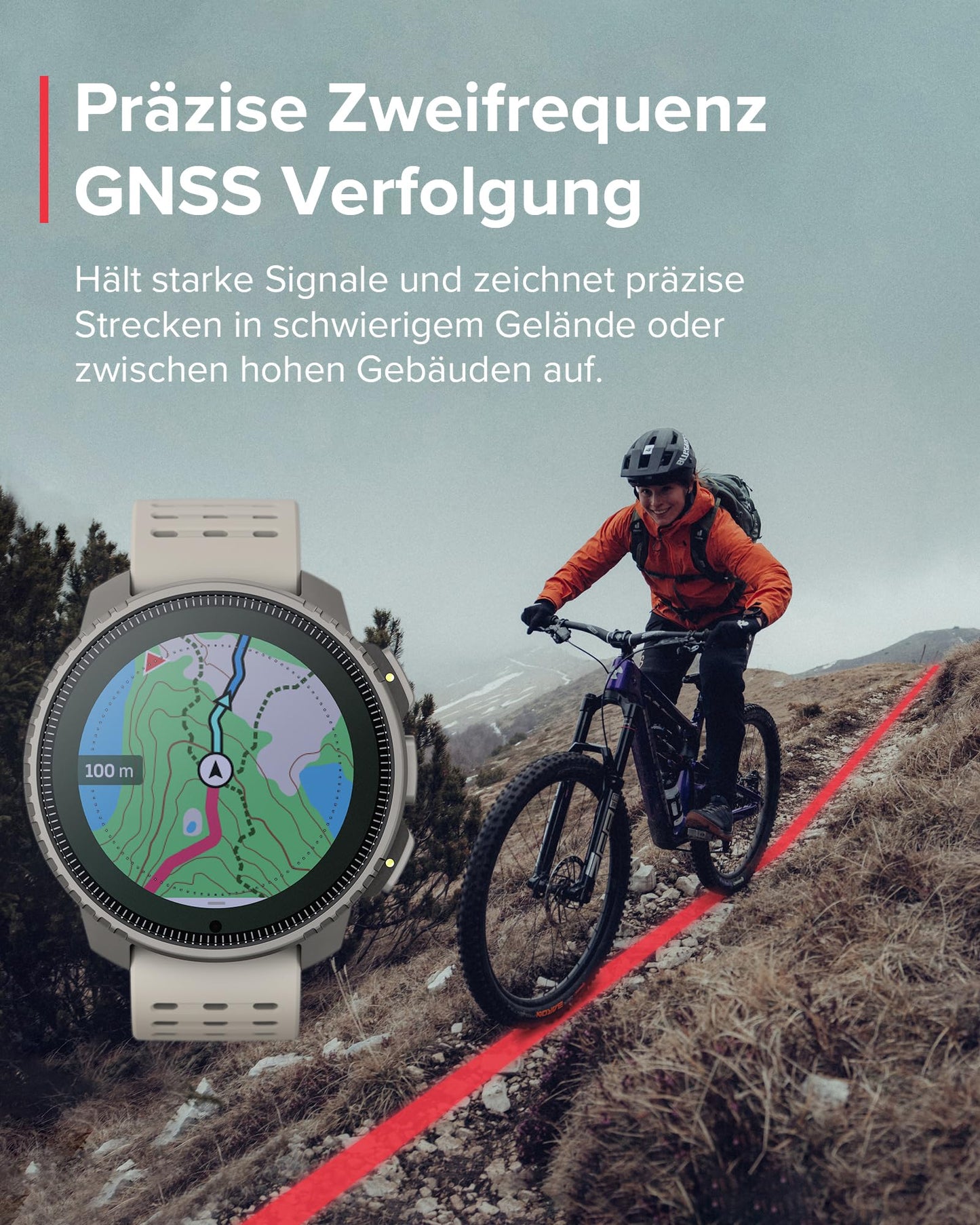 SUUNTO Vertical Adventure Watch: Dual-frequency GPS, solar, offline navigation, 65-day battery, up to 100m