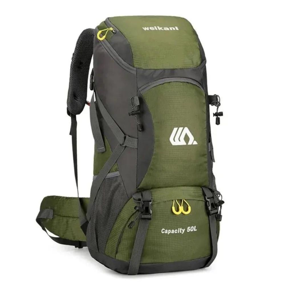 Ultraleichter 50L Wanderrucksack | Faltbar - Wasserfest: Ideal für Outdoor-Aktivitäten - Army