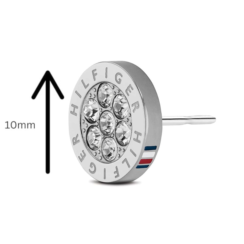 Tommy Hilfiger Jewelry women's stainless steel stud earrings with crystals