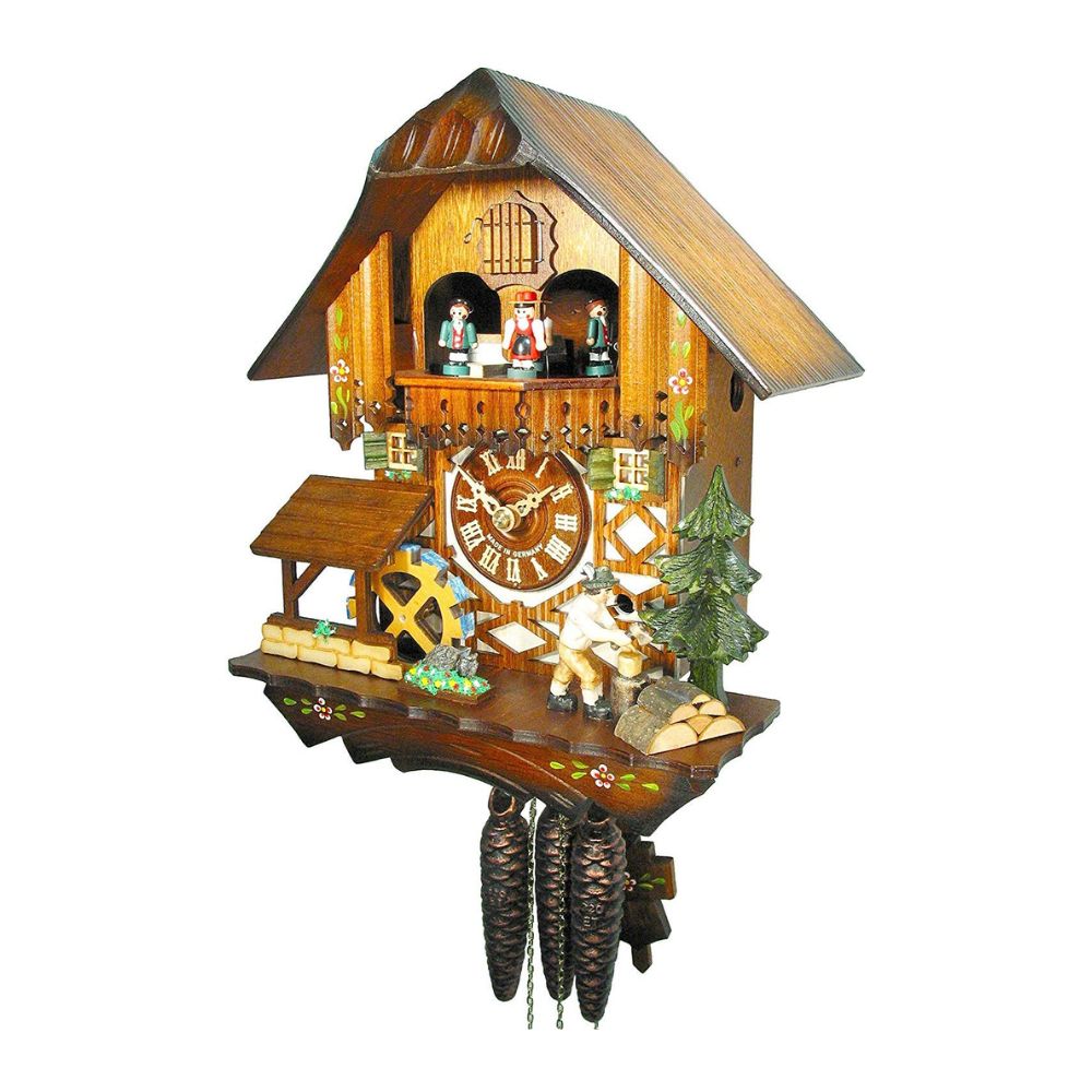 Originale Schwarzwälder Kuckucksuhr (Zertifiziert): Haus, Musik, 1-Tag-Werk, Mechanisch