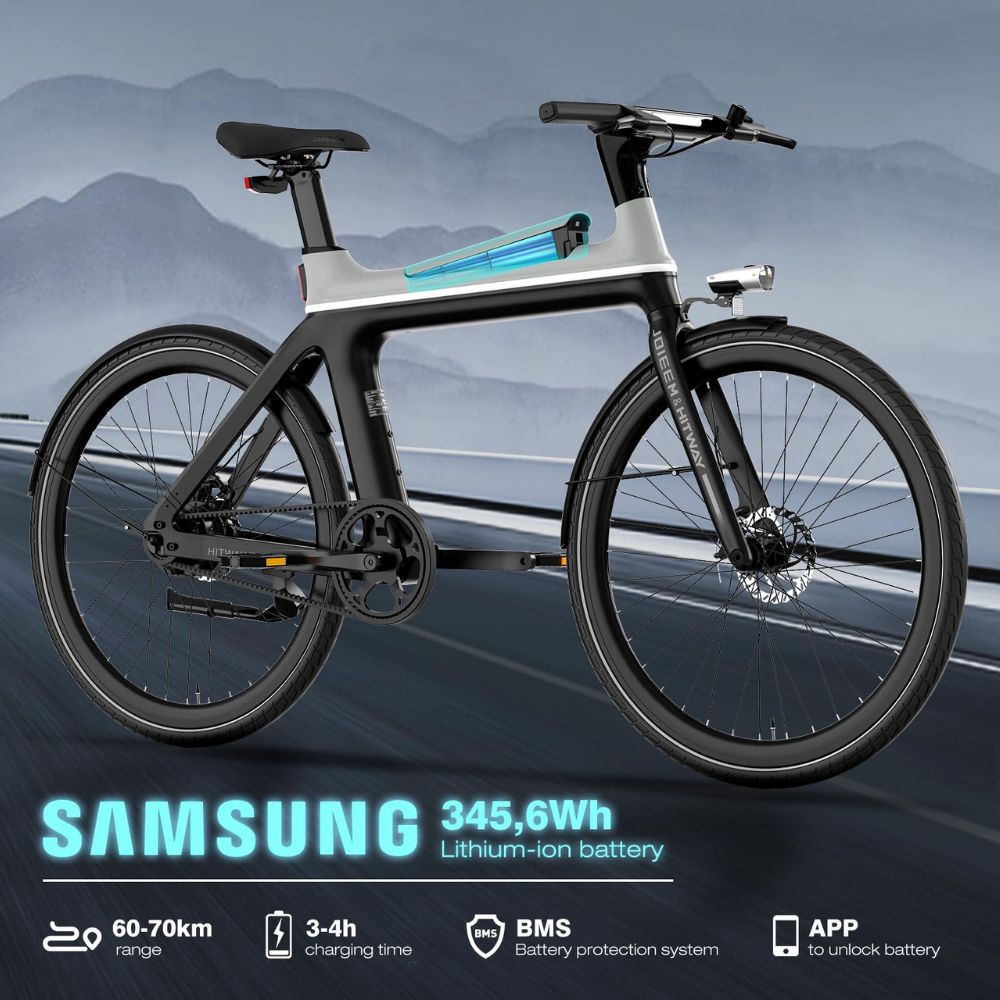 HITWAY E-Bike Cityrad 700C Pedelec: 250W, Samsung-Motor mit 345,6Wh Akku, APP