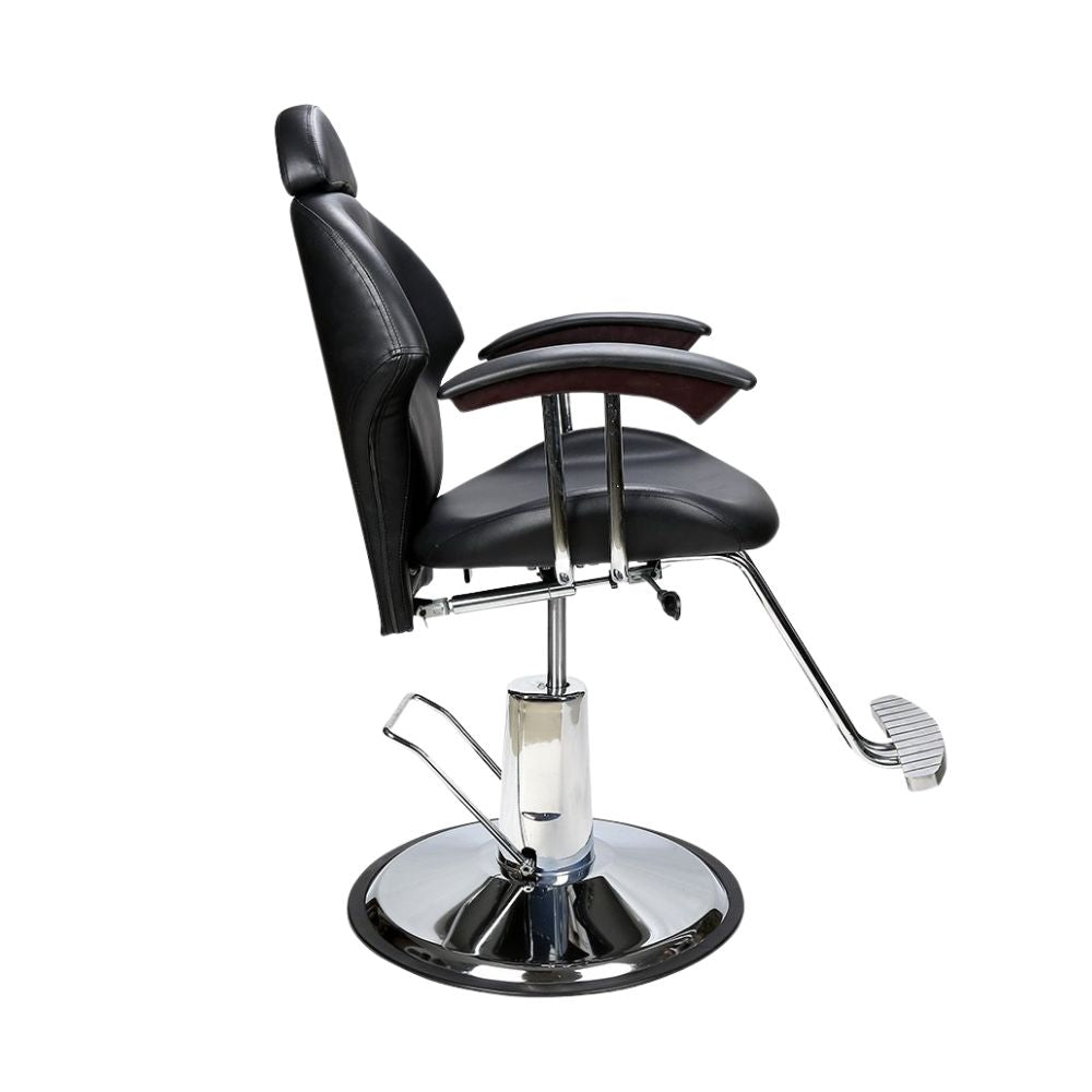 Barberpub hairdressing chair | Hydraulic, tilts up to 135° with gas spring lock, 360° rotatable