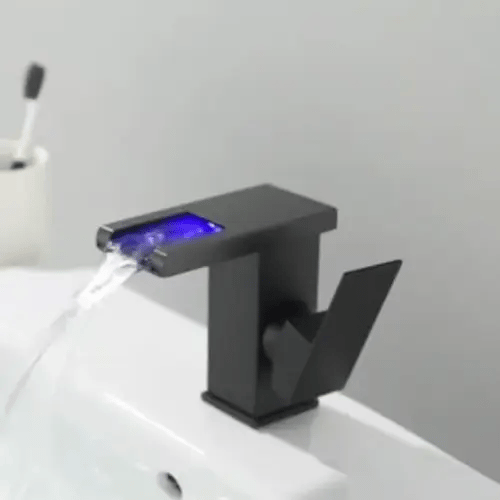 LED Wasserfallauslauf Wasserhahn | Hydropower, LED-Lichter - aus massivem Messing (Preview GIF)