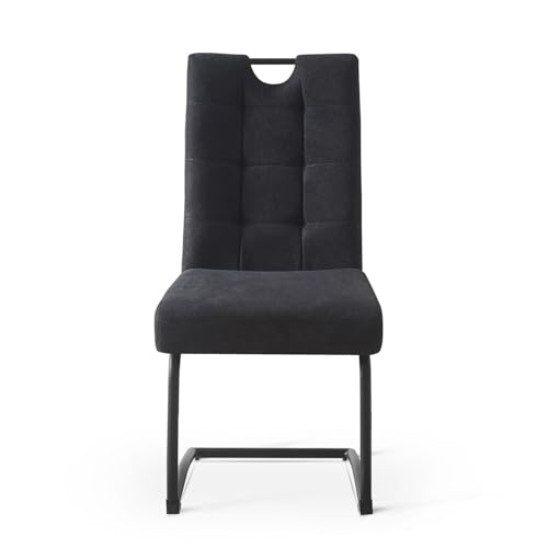 B&amp;D home set of two cantilever dining chairs 'Sofia' | Modern design in anthracite