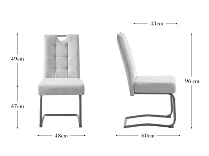 B&amp;D home set of two cantilever dining chairs 'Sofia' | Modern design in anthracite