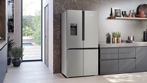 SIEMENS (KF96IAPEA) iQ500 NoFrost Smart French-Door Refrigerator: Ice and Water Dispenser, Anti-Fingerprint