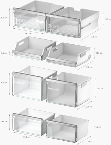 SIEMENS (KF96IAPEA) iQ500 NoFrost Smart French-Door Refrigerator: Ice and Water Dispenser, Anti-Fingerprint