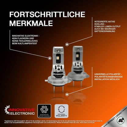 OSRAM Night Breaker (LED-Speed H7): High and low beam with road approval, 6000K