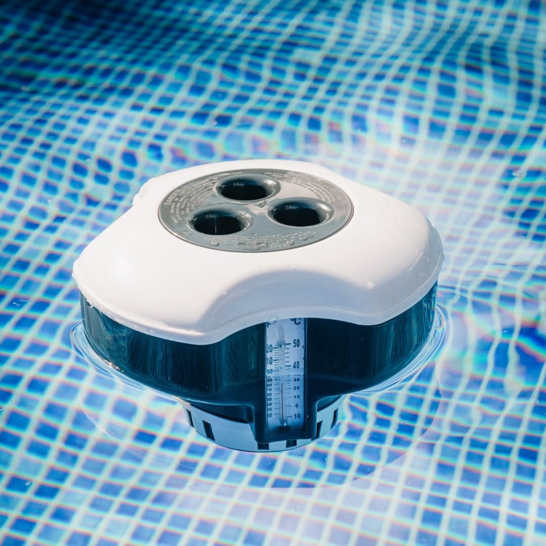 Carrie Box Dosing Float incl. Thermometer: Chlorine Dosing Device, Adjustable, 20 to 200g