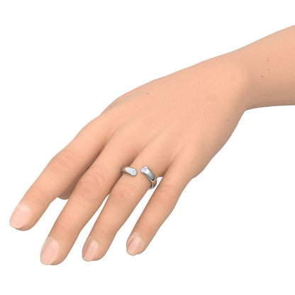 AMOONIC Diamant-Ring für Damen inkl. Luxusetui: 0,08 Karat SI1/H (Weißgold 585)