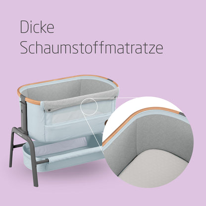 Maxi-Cosi Iora Baby Cot: Foldable Co-Sleeper, 0-6 months, max. 9 kg, 4 inclination and 5 height levels
