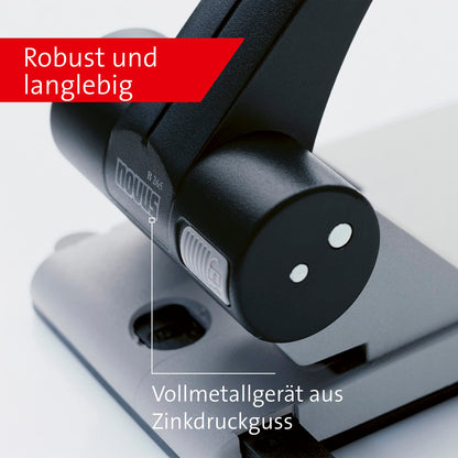 Novus (B 265) filing hole punch for the office in grey-black