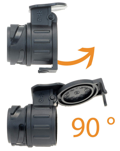 valonic Premium Anhänger Adapter (13 auf 7-polig) für Pkw, Kfz und LKW | Schwarz