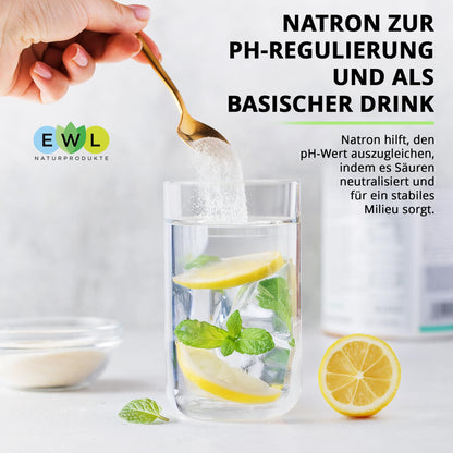 NATRON Backpulver (5kg) aus deutscher Herstellung u. Abfüllung: Wiederverschließbarer Eimer