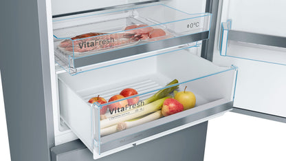 Bosch KGE49AICA fridge-freezer combination XXL VitaFresh: AntiFingerprint