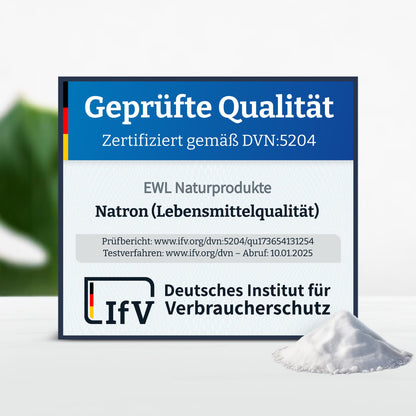 NATRON Backpulver (5kg) aus deutscher Herstellung u. Abfüllung: Wiederverschließbarer Eimer
