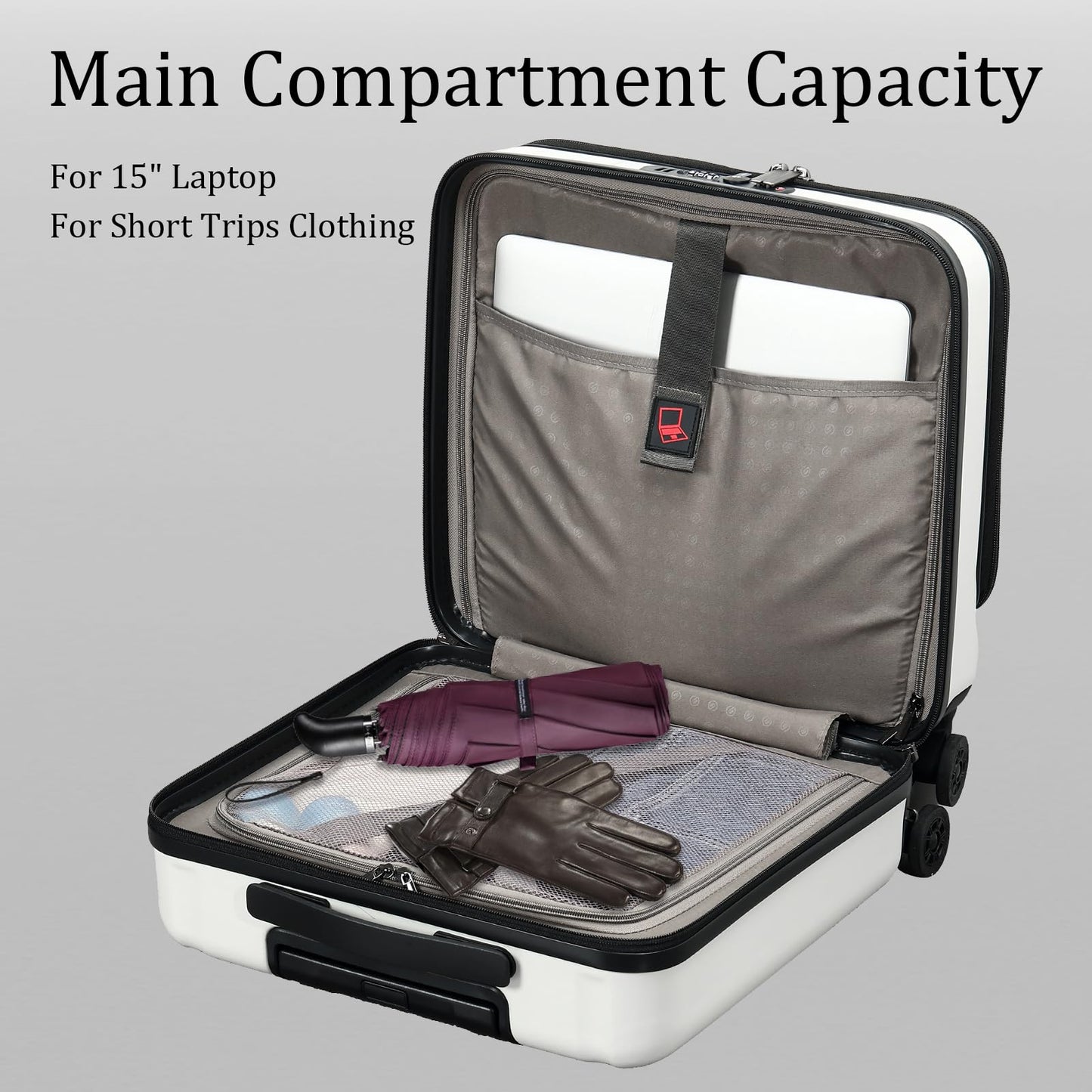 TYDECKARE 16-inch carry-on briefcase with 2 laptop compartments: TSA lock