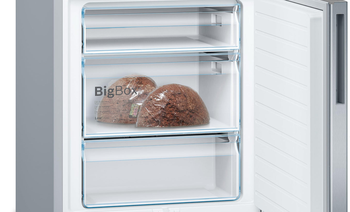 Bosch KGE49AICA fridge-freezer combination XXL VitaFresh: AntiFingerprint