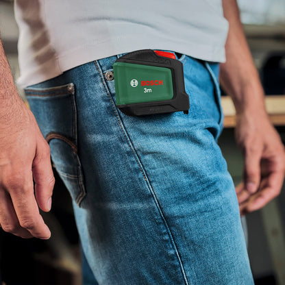 Bosch tape measure (3m) with autolock function | Ergonomic with belt clip