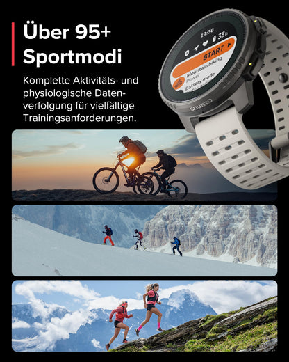 SUUNTO Vertical Adventure Watch: Dual-frequency GPS, solar, offline navigation, 65-day battery, up to 100m