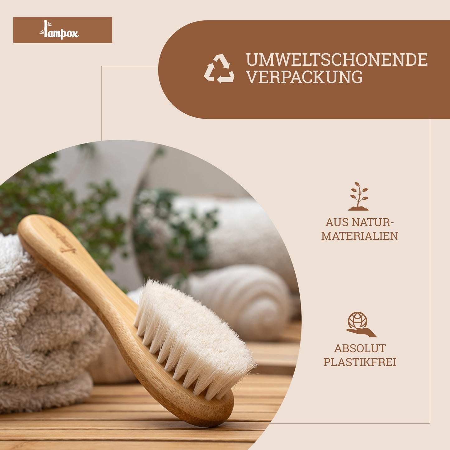 Baby hairbrush for newborns (extra soft) made of soft goat hair: care set gift