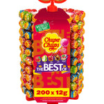 Chupa Chups Lutscher-Rad (200 Lollis x 12g): Aufsteller mit 5 leckeren Geschmacksrichtungen