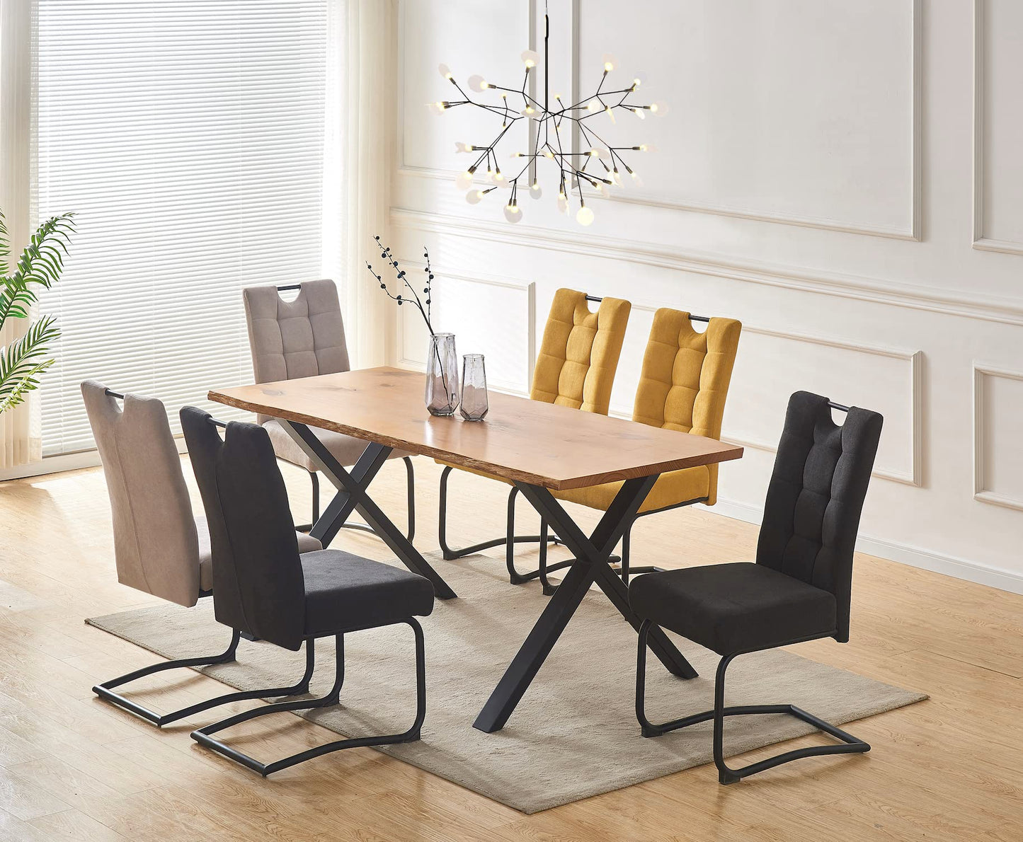 B&amp;D home set of two cantilever dining chairs 'Sofia' | Modern design in anthracite