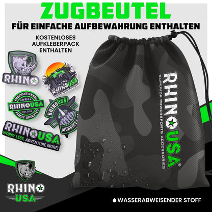 Rhino USA Spanngurte mit Ratsche und Haken (4er Pack): 2000kg Reißfestigkeit in Grau