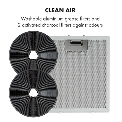Klarstein Skyfall Smart Island Extractor Hood (Gold): Wi-Fi &amp; app control including activated carbon filter