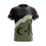 T-Shirt 3D Drapeau Turc : Imprimé Camouflage
