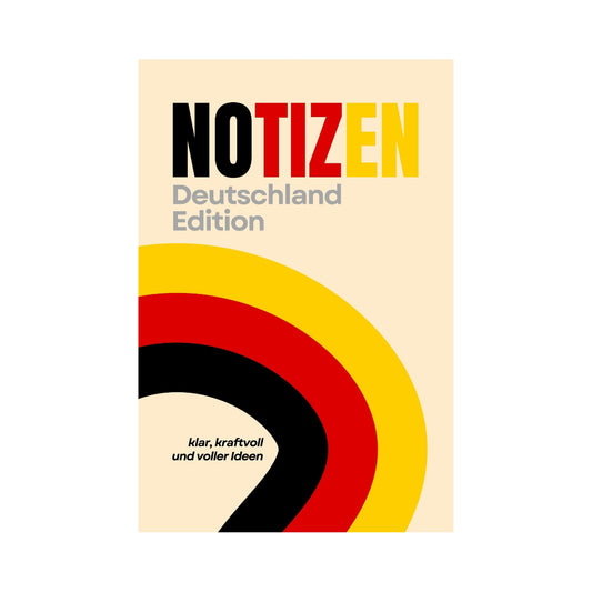 Notizen - Deutschland Edition: klar, kraftvoll und voller Ideen: Inspiration in Schwarz-Rot-Gold | 100 Seiten - Gepunktet - DINA5: To-Do-Listen, Pläne, Skizzen, Lernnotizen, Tagebucheinträge