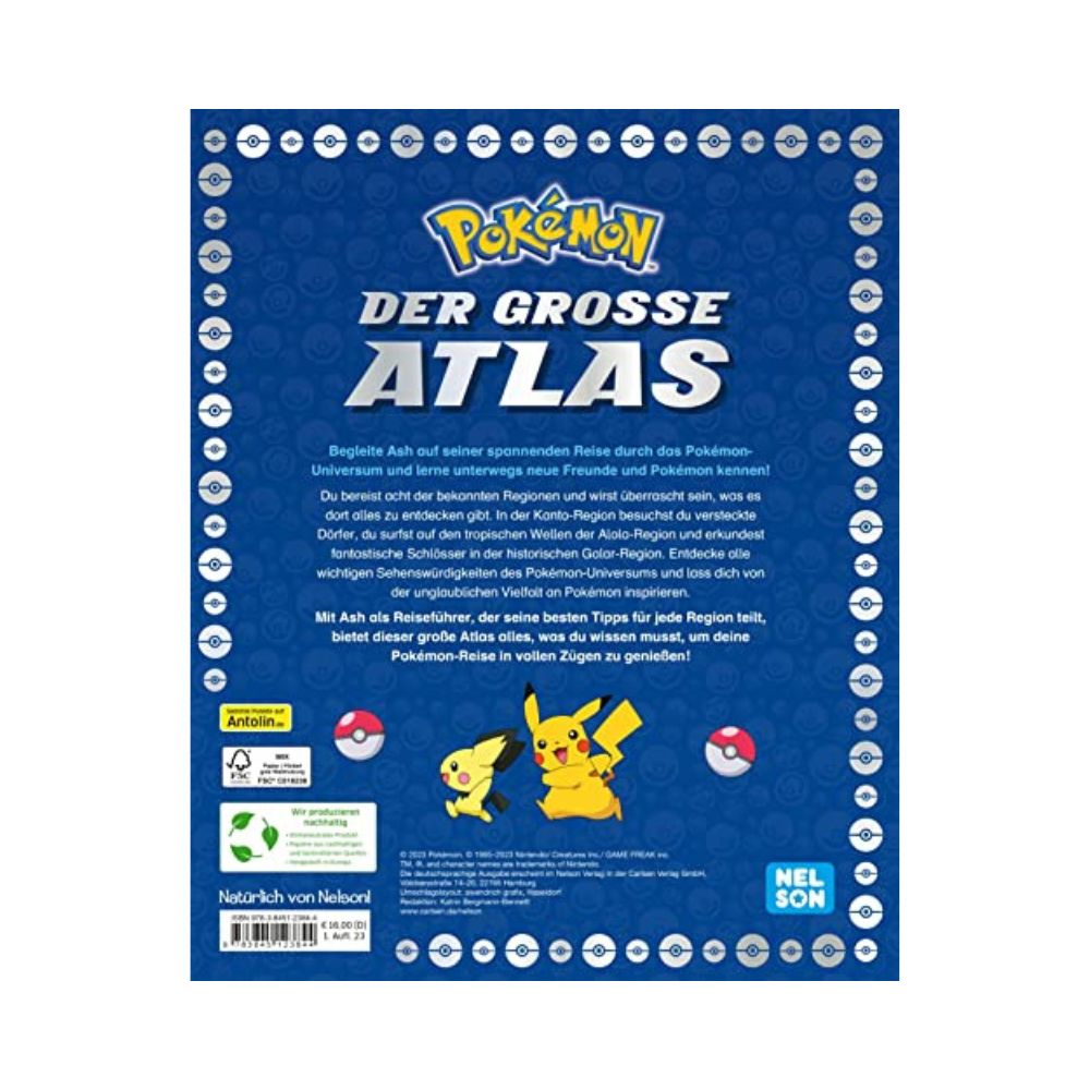 Pokémon Handbuch: Der große Atlas - Reise mit Ash durch alle 8 Regionen