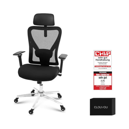 CleverSeat Bürostuhl Ergonomisch 100% individuell einstellbar | Drehstuhl >150kg
