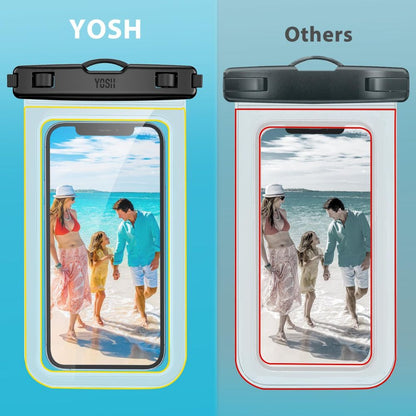 Waterproof underwater phone case (2-pack) suitable for smartphones up to 6.8 inches | Crystal clear