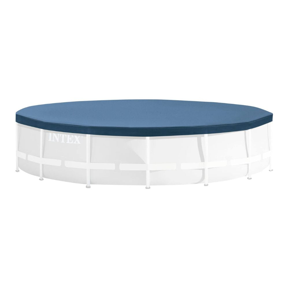 INTEX Round Pool Cover (28031): Poolabdeckplane mit Ø 366cm in Dunkelblau