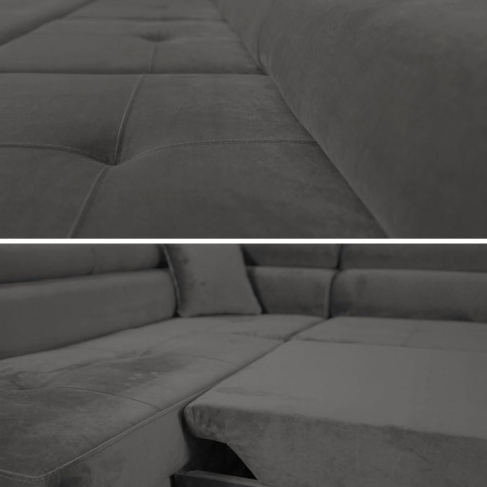 Premium 3-Sitzer Ecksofa mit Schlaffunktion 'Big PASTI U-Form' und Bettkasten