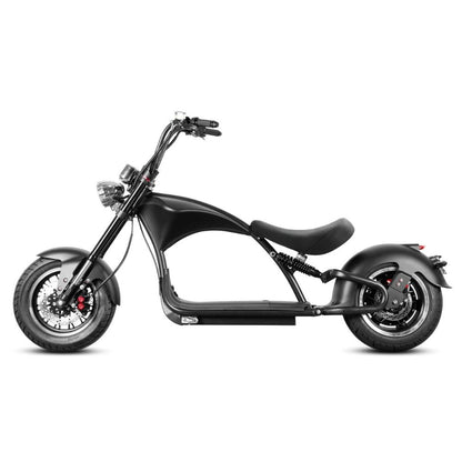 Chopper X9 Plus Elektroroller mit Straßenzulassung: 3000W, 60V/20Ah Lithium-Akku (Schwarz)
